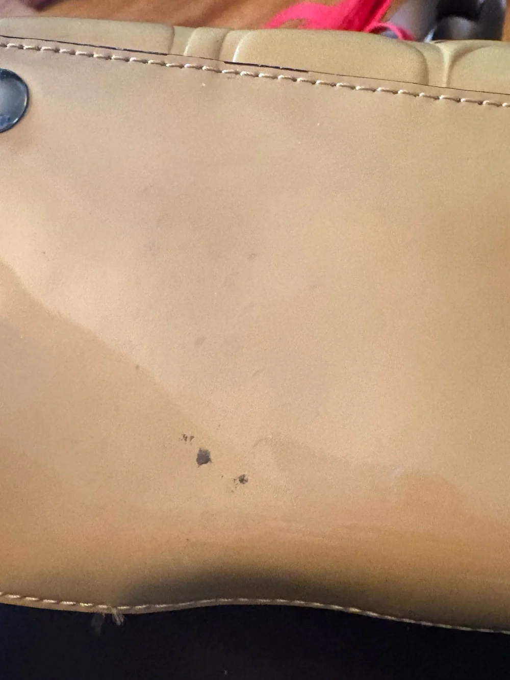 Coach Patent Leather Tote Handbag in Tan